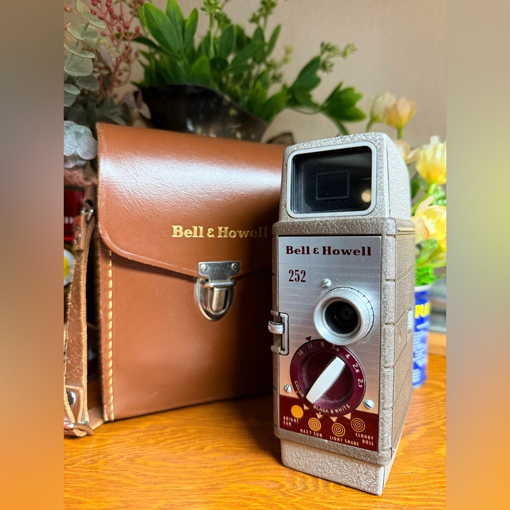 252 Bell & Howell Vintage Camera with Original Leather Case